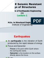 EG 852 CE Seismic Resistant Design of Structures: Fundamentals of Earthquake Engineering