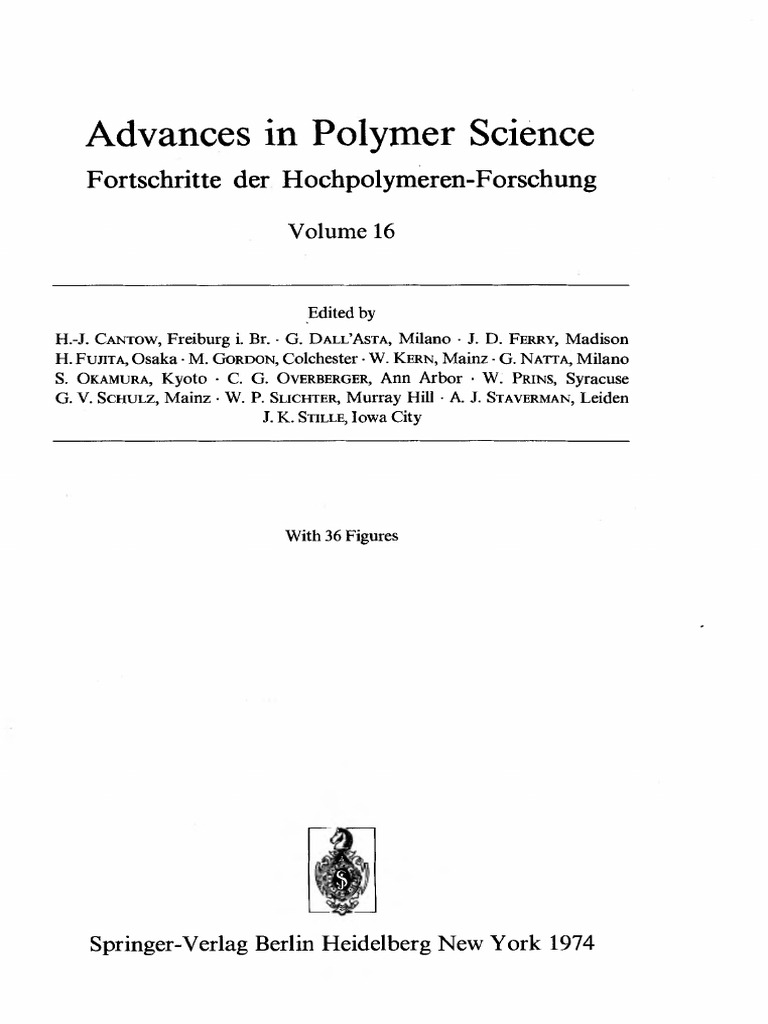 Graessley The Entanglement Concept In Polymer Rheology - 