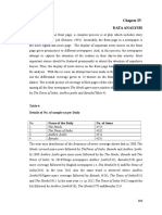 Data Analysis: Table 4 Details of No. of Sample As Per Daily