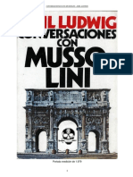 Emil Ludwig Conversaciones Con Mussolini
