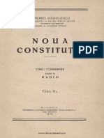 Noua Constituţie - Cinci Conferinţe Ţinute La Radio - A. Radulescu - 1939 PDF