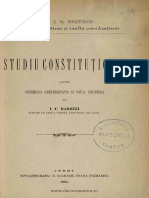 Studiu Constituţional Asupra Sistemului Representativ Şi Votul Universal - G. Barozzi, 1884