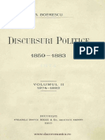 Discursuri Politice - 1859-1883. Volumul 2 - 1874-1883, G. Boerescu PDF