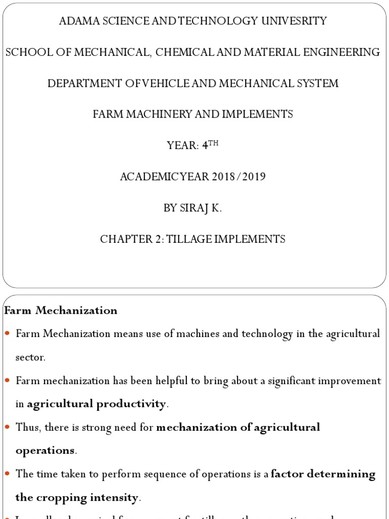 Chapter 2 Tillage Implements | PDF | Plough | Tillage
