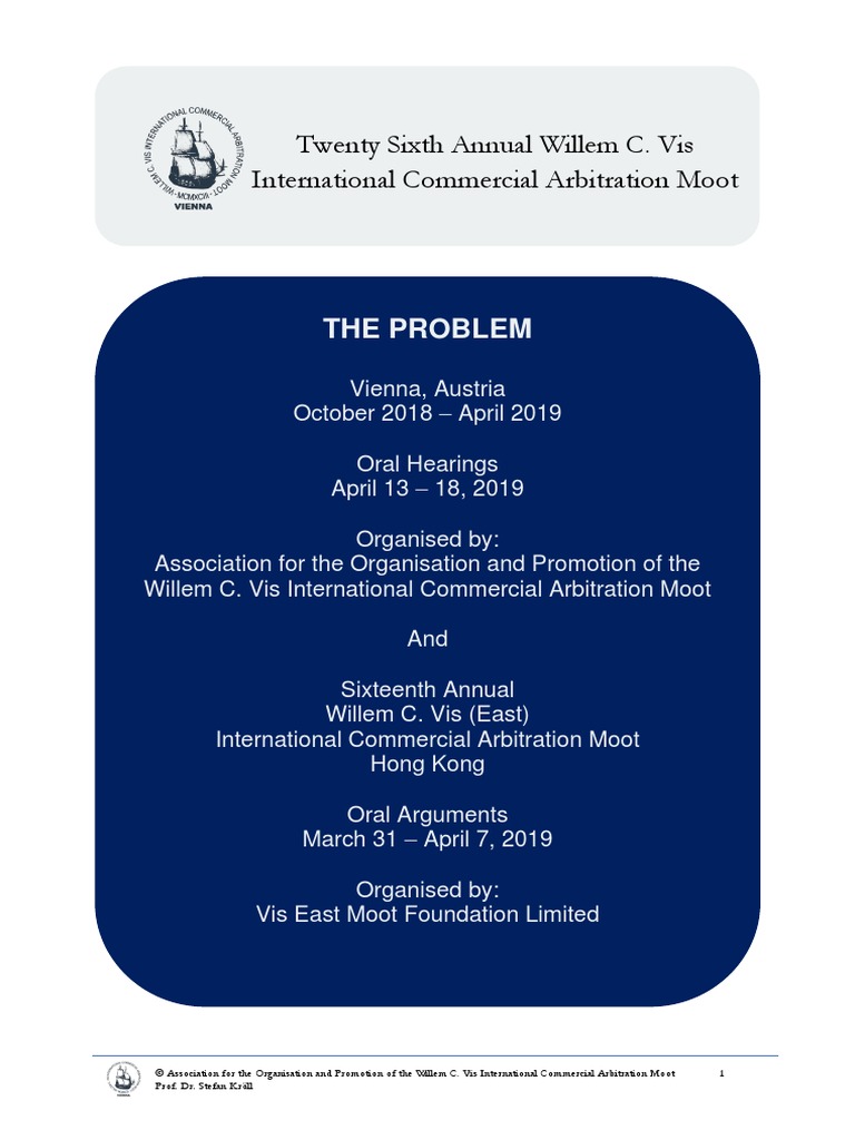 Annual Willem C. Vis International Commercial Arbitration Moot – WDXMU