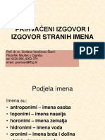 Prihvaćeni Izgovor I Izgovor Stranih Imena