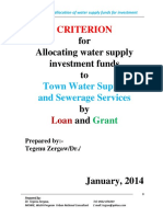 Criterion For Selection of Towns For Loan and Grant - Docx Junuary 2014