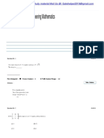 Test-1 On Engineering Mathematics PDF