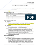 Procedure Equipment Validation