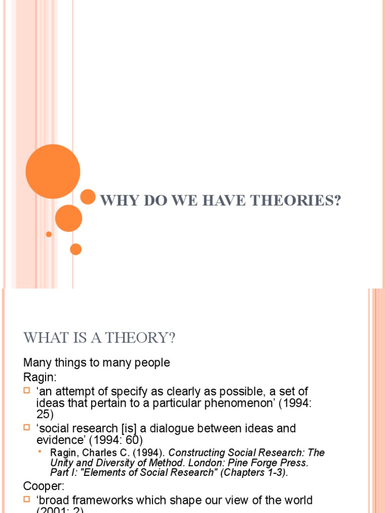Why Do We Have Theories | PDF | Nature Versus Nurture | Theory