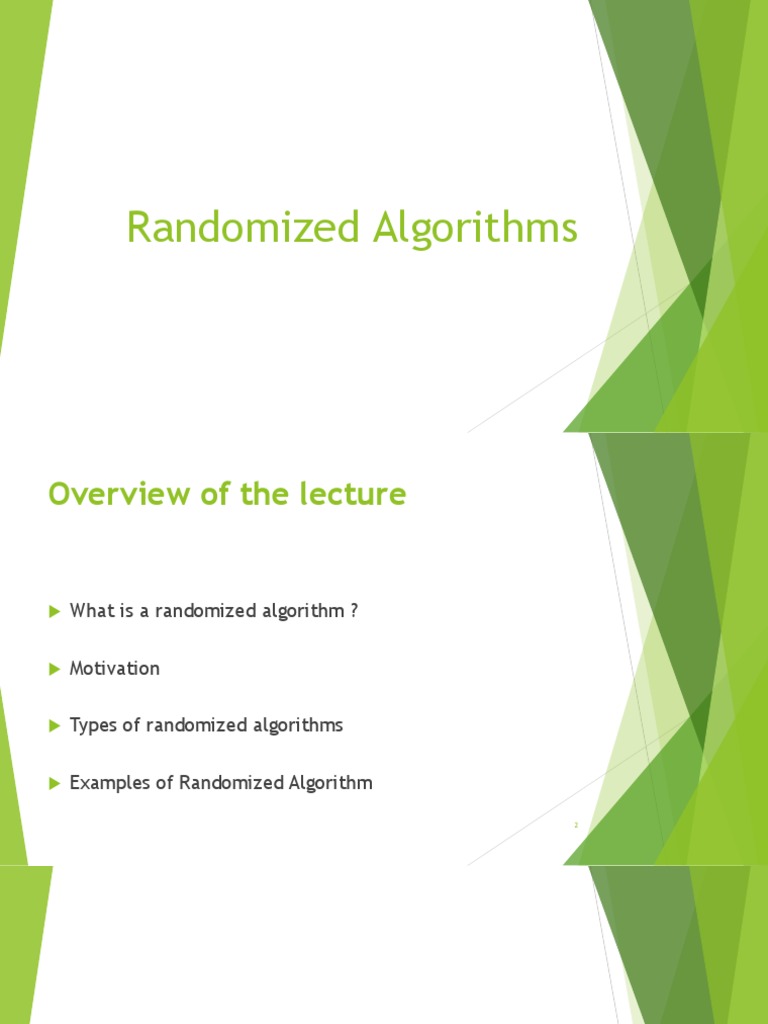 Randomized Algorithms | PDF | Time Complexity | Areas Of Computer Science