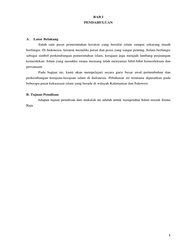 Makalah Islam Masuk Istana Raja Pdf