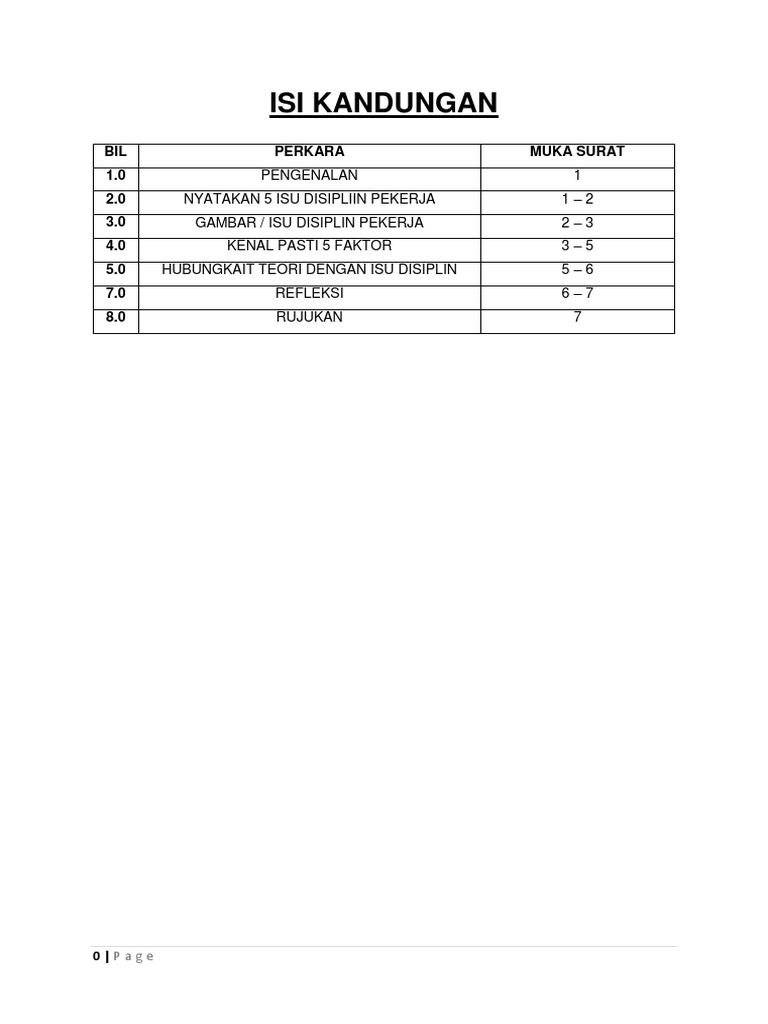 Kajian Kes Disiplin Pekerja Pdf