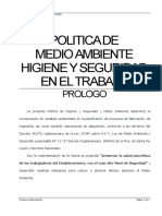 Programa de Medio Ambiente - Plan de Trabajo Inmediato