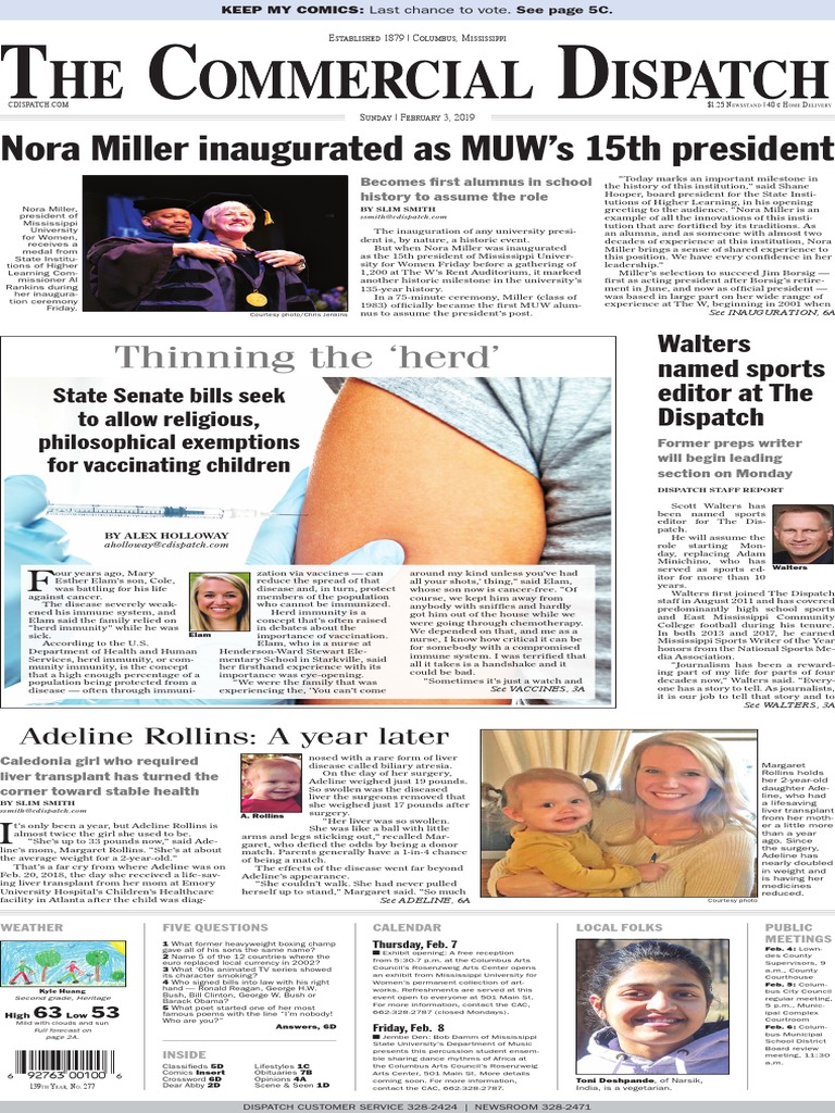 Commercial Dispatch Eedition 2-3-19 | PDF | United States Postal Service |  Violence