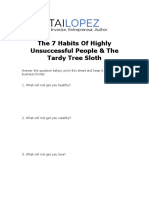 55. The 7 Habits Of Highly Unsuccessful People & The Tardy Tree Sloth.docx