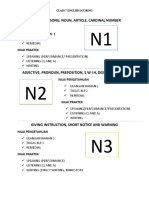 Part of The Song, Noun, Article, Cardinal Number: Nilai Pengetahuan