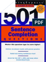 501 Sentence Completion Questions