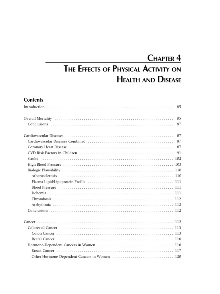 Impact of Physical Activity on Health | PDF | Cardiovascular Diseases ...