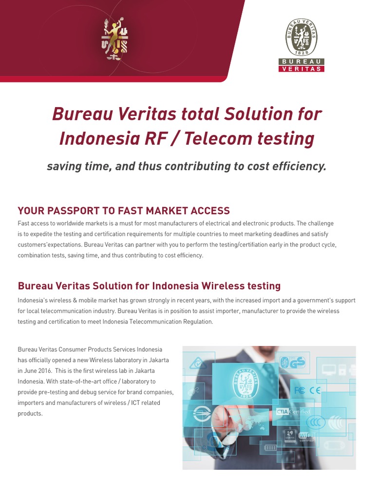Bureau Veritas Total Solution For Indonesia Rf Telecom Testing Wireless Telecommunication