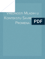 Vrednosti Mladih U Kontekstu Savremenih Promena