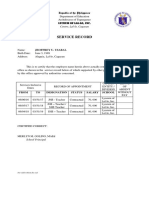 Service Record Certificate