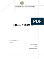 Field Study 6: DAPILAN, Alexander II M. Iv - Bema Doc. Arlyn Tumala Dean Field Study 6 Professor