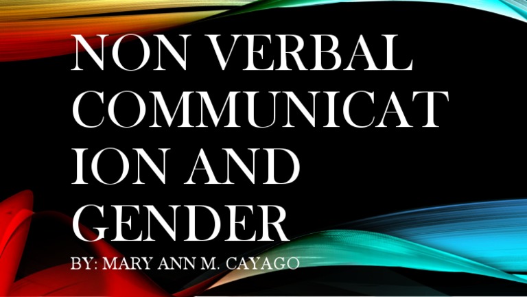 Nonverbal Communication and Gender | PDF