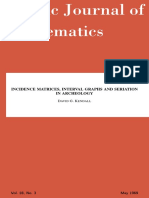 Kendall, D. (1969) - Incidence Matrices, Interval Graphs and Seriation in Archeology. Pacific Journal of Mathematics, 28 (3), 565-570.