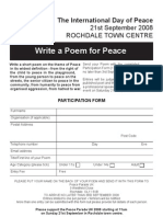 Peace Parade Poem Entry Form