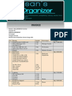 Invoice for INTERFEST Sound and Lighting Equipment Rental
