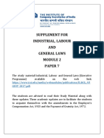 Supplement For Industrial, Labour AND General Laws Paper 7: GUST - 2017 PDF