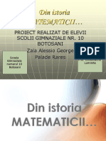 Din Istoria Matematicii