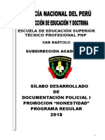 Silabo Documentacion Policial I Dic18