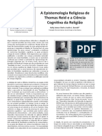 A Epistemologia Religiosa de Thomas Reid e A Ciência Cognitiva Da Religião 1