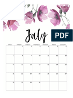 Calendar 2019 Floral