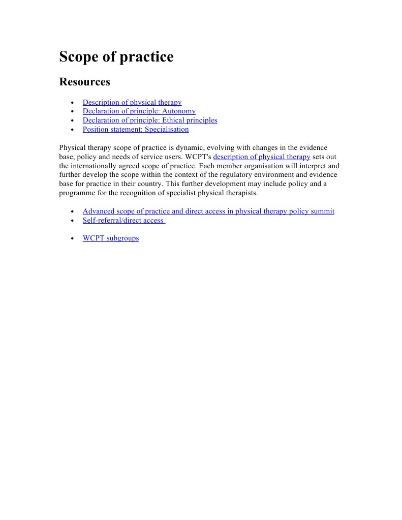 Evolving Scope of Physical Therapy | PDF | Business
