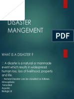 Disaster Mangement: Presented by M.Arun Sai Kumar 16071A0136