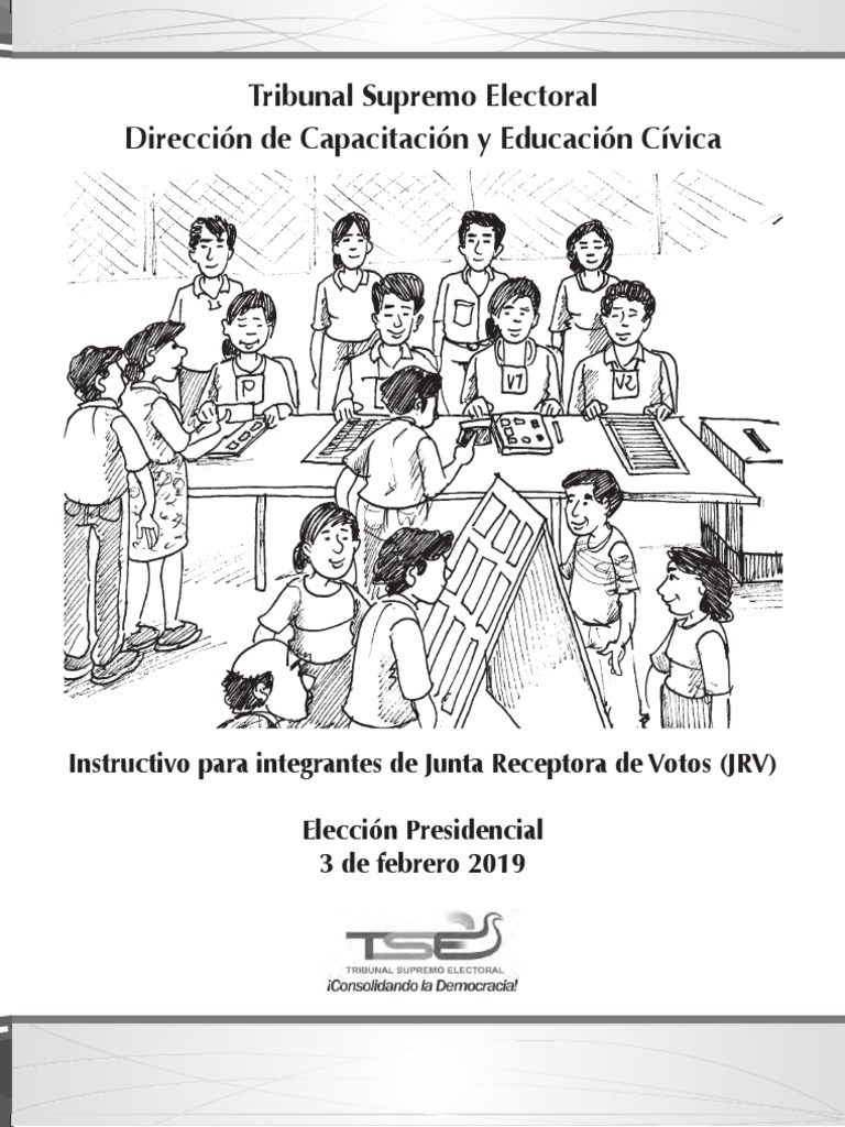 Instructivo para Junta Receptora de Votos JRV Eleccion 2019 | PDF ...
