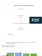 Definir El Problema en Los Dos Sistemas Producción Agrícola