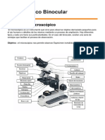 Microscopio Binocular: Características y Partes