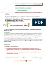 Cours - Chimie Loi de Modération Chap 3 Déplacement Des Équilibres Chimiques - Bac Mathématiques (2010-2011) Mr Akermi Abdelkader
