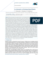 Bio-Plastics - An Alternative To Petroleum Based Plastics: P. Prasteen, Y. Thushyanthy, T. Mikunthan, M. Prabhaharan