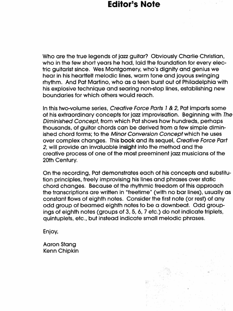 Pat Martino Creative Force Part 1 | PDF | Foreign Language Studies ...