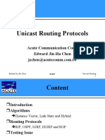 Unicast Routing Protocols: Acute Communication Corp. Edward Jin-Ru Chen
