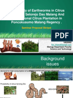 The Density of Earthworms in Citrus Plantation Selorejo Dau Malang and Conventional Citrus Plantation in Poncokusumo Malang Regency