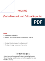 Housing (Socio-Economic and Cultural Aspects)