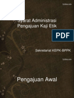 Syarat Administrasi Kaji Etik KEPK BPPK