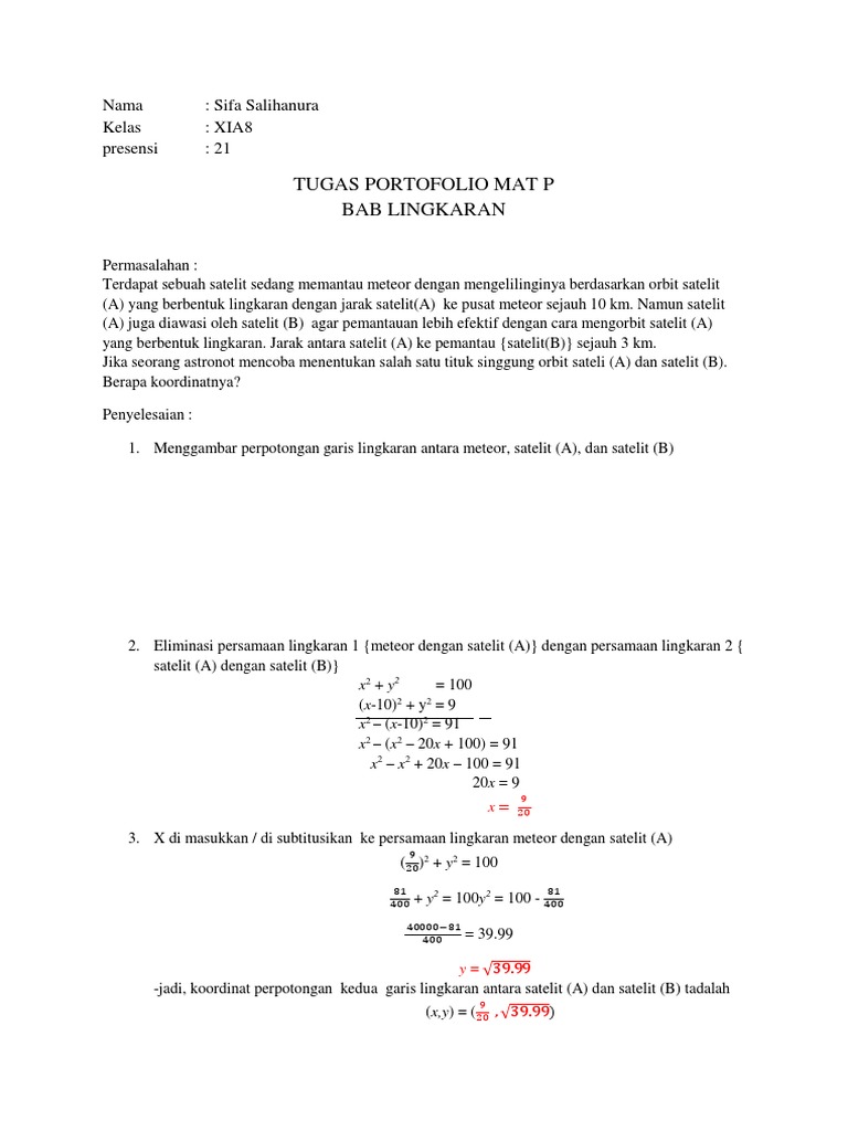 Portofolio Matp | PDF