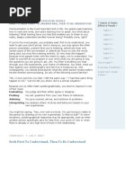 The 7 Habits of Highly Effective People Habit 5: Seek First To Understand, Then To Be Understood